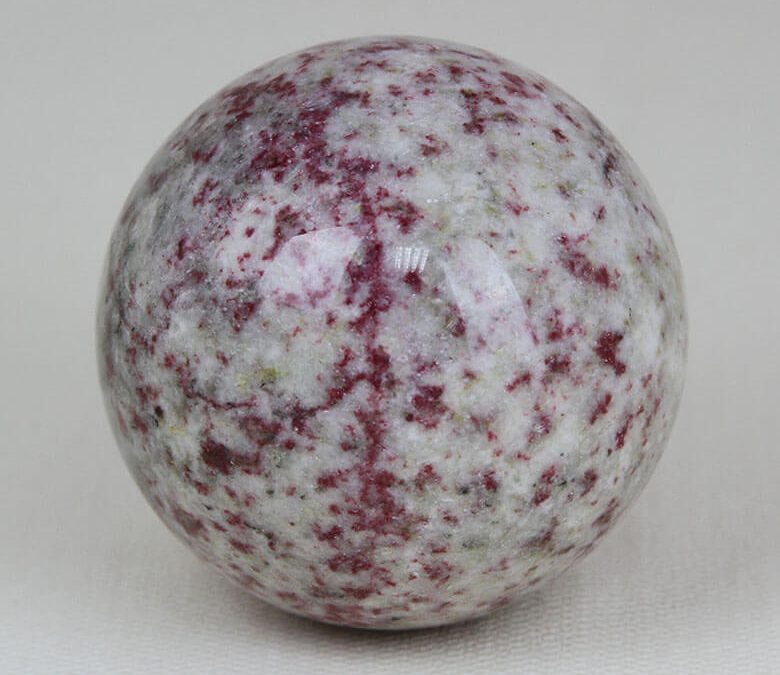 Cherry Blossom Stone Cinabrite Sphere