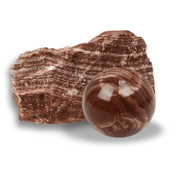 Red aragonite tumbled stones