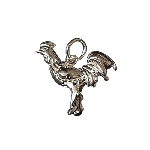 Rooster Silver Pendant