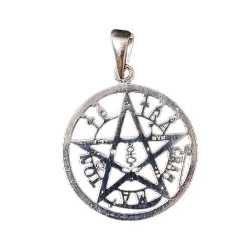 Pentagram silver pendant