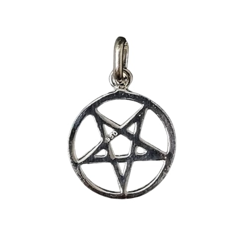 Pentagram silver pendant