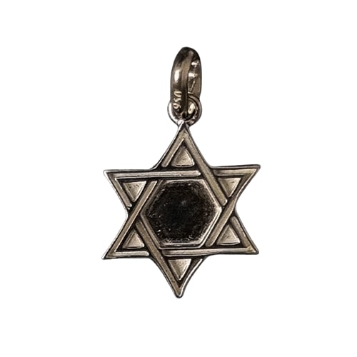 Davids star silver pendant