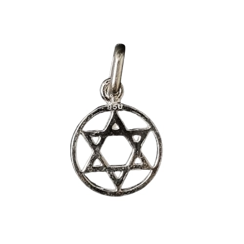 Davids star silver pendant