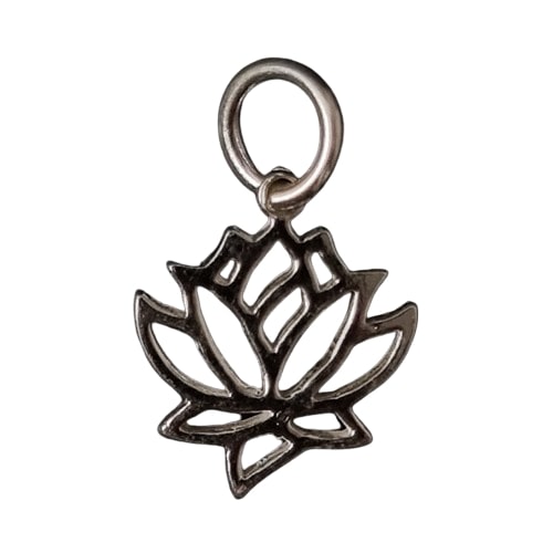 Lotus Flower silver charm