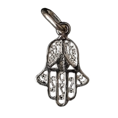 Hamsa, Hand of Fatima Silver Pendant