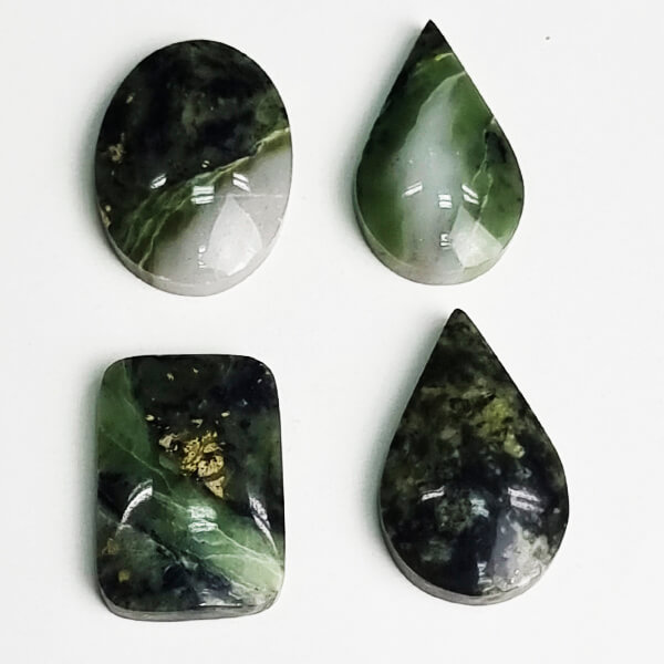 Green Jade (Nephrite) cabochon