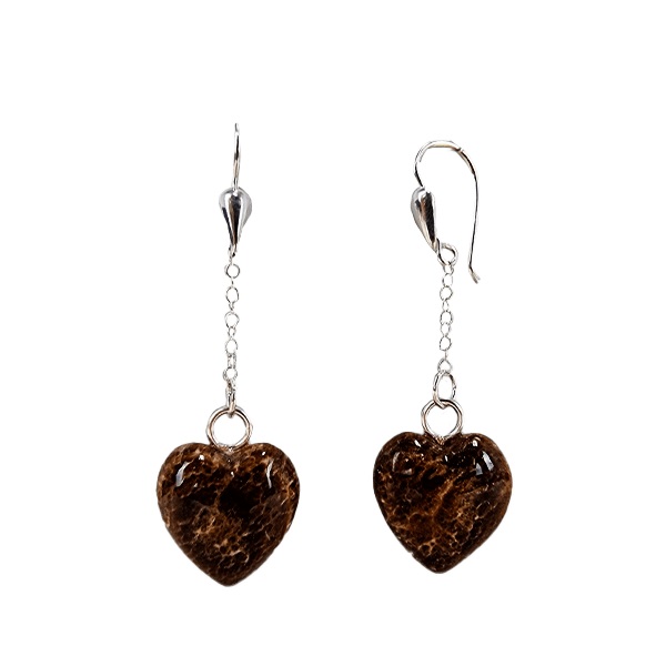 CVhrysocolla heart earrings