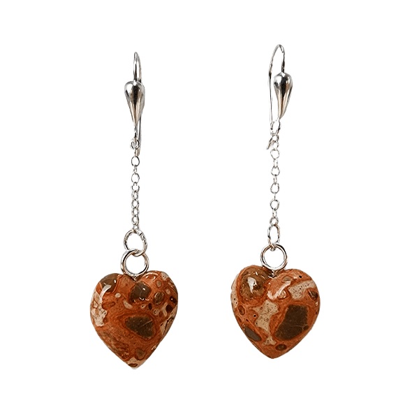 CVhrysocolla heart earrings