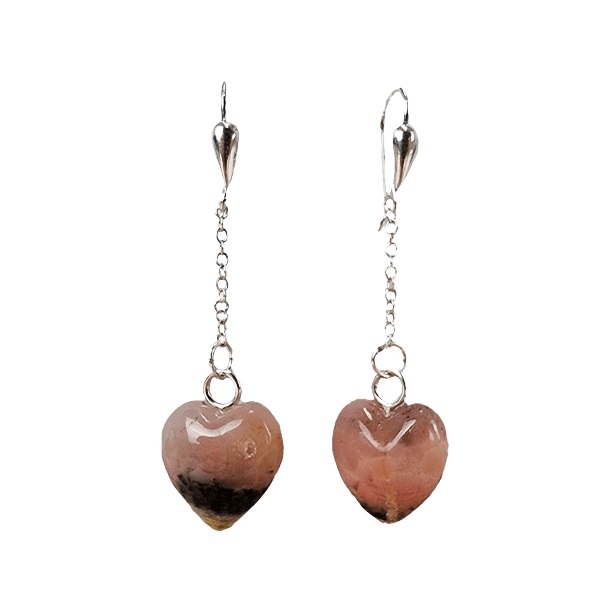 CVhrysocolla heart earrings