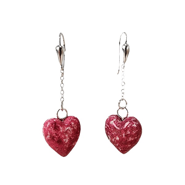 CVhrysocolla heart earrings