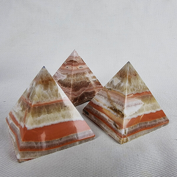 Tiger Aragonite Pyramids