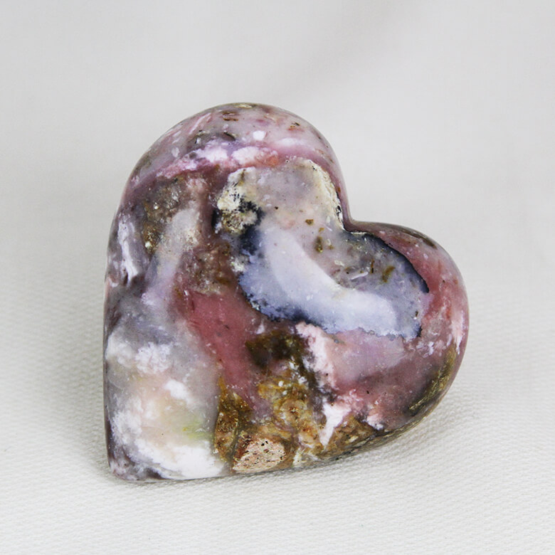 Ethical Pink Opal Crystal heart Gemrock 5