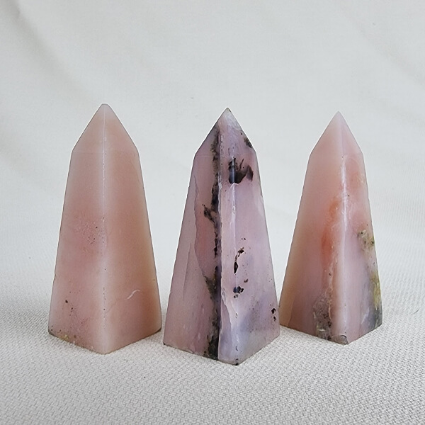 Ethical Pink Opal Crystal obelisk towers Gemrock