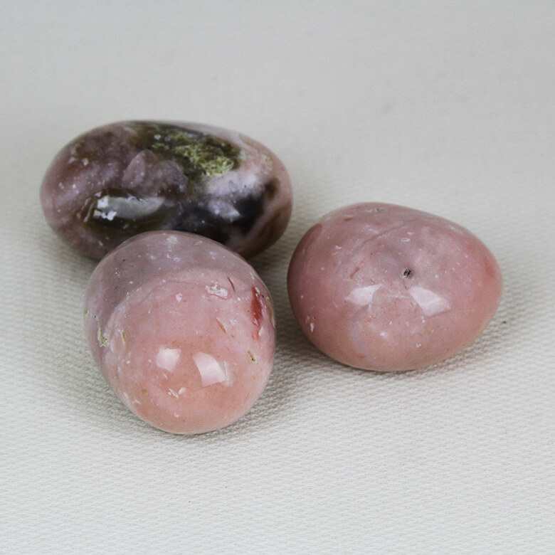 Ethical Pink Opal Crystal tumbled stones Gemrock