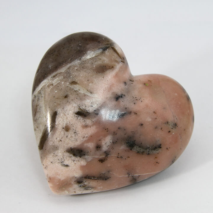 Low-grade Pink Opal Crystal heart Gemrock