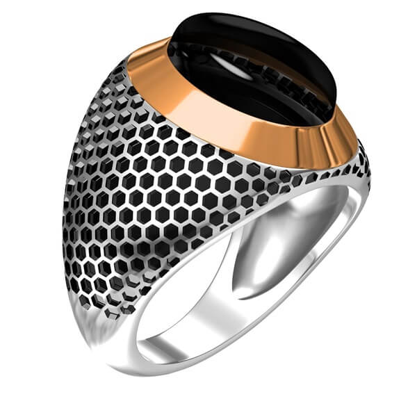 Mens Signet Ring silver ring Gemrock